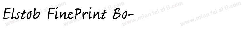 Elstob FinePrint Bo字体转换